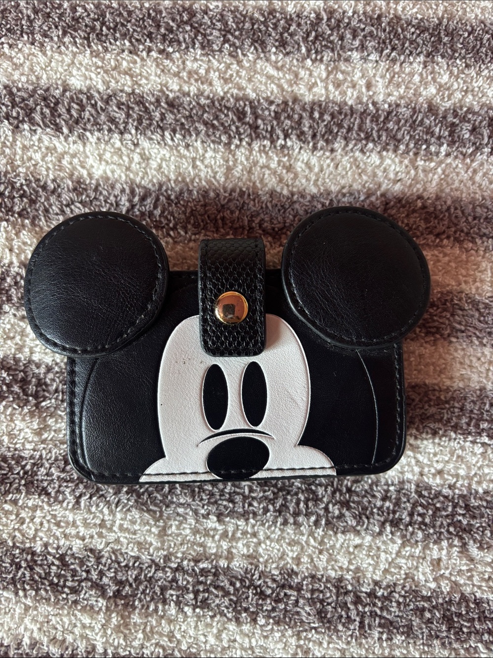 Disney Black and White Mickey Mouse Kids Wallet with Ears